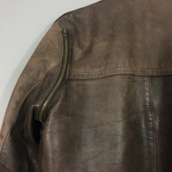 Vintage Yamaha Brown Leather Jacket - Picture 4 of 8